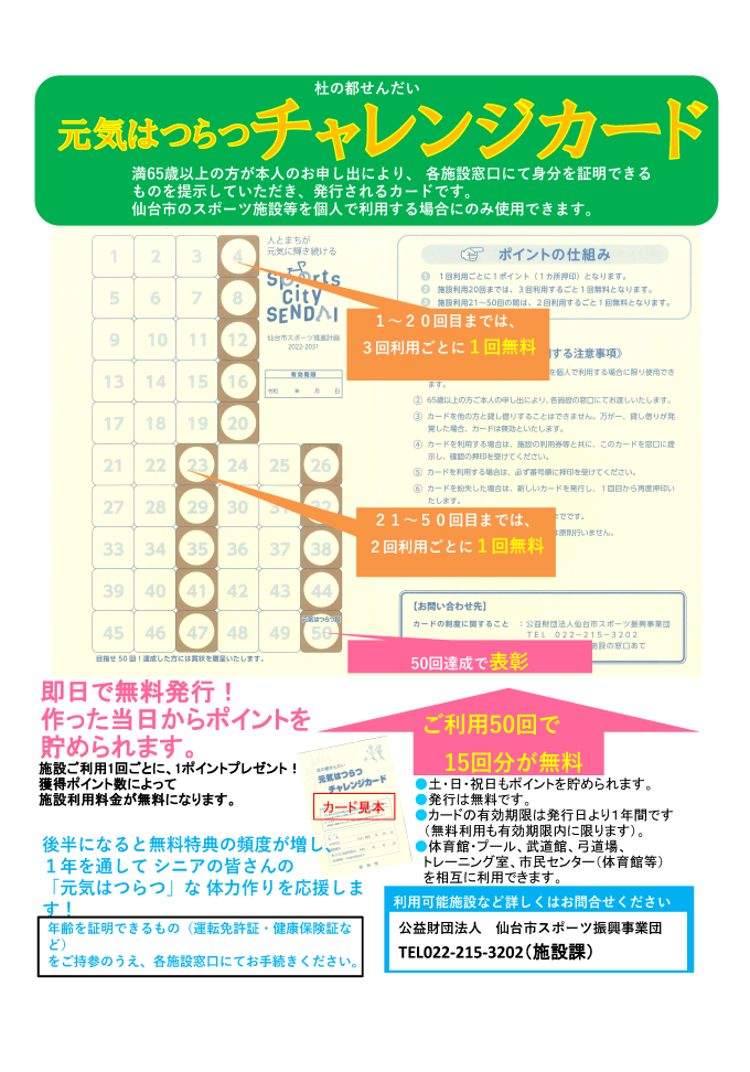 はつらつチャレンジカード